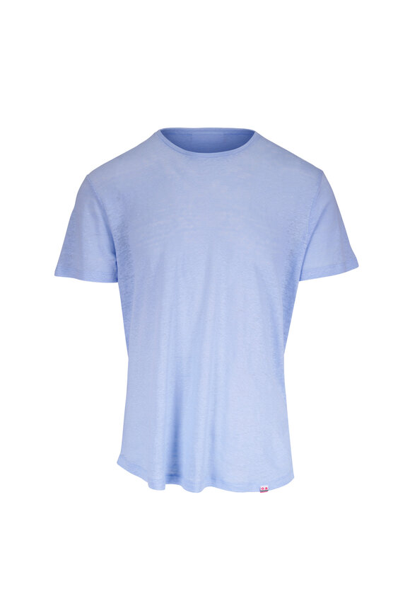 Orlebar Brown OB Surf Blue Linen T-Shirt - view 1