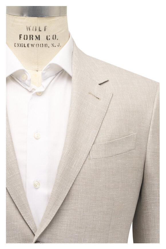 Zegna Natural Fancy Solid Sportcoat