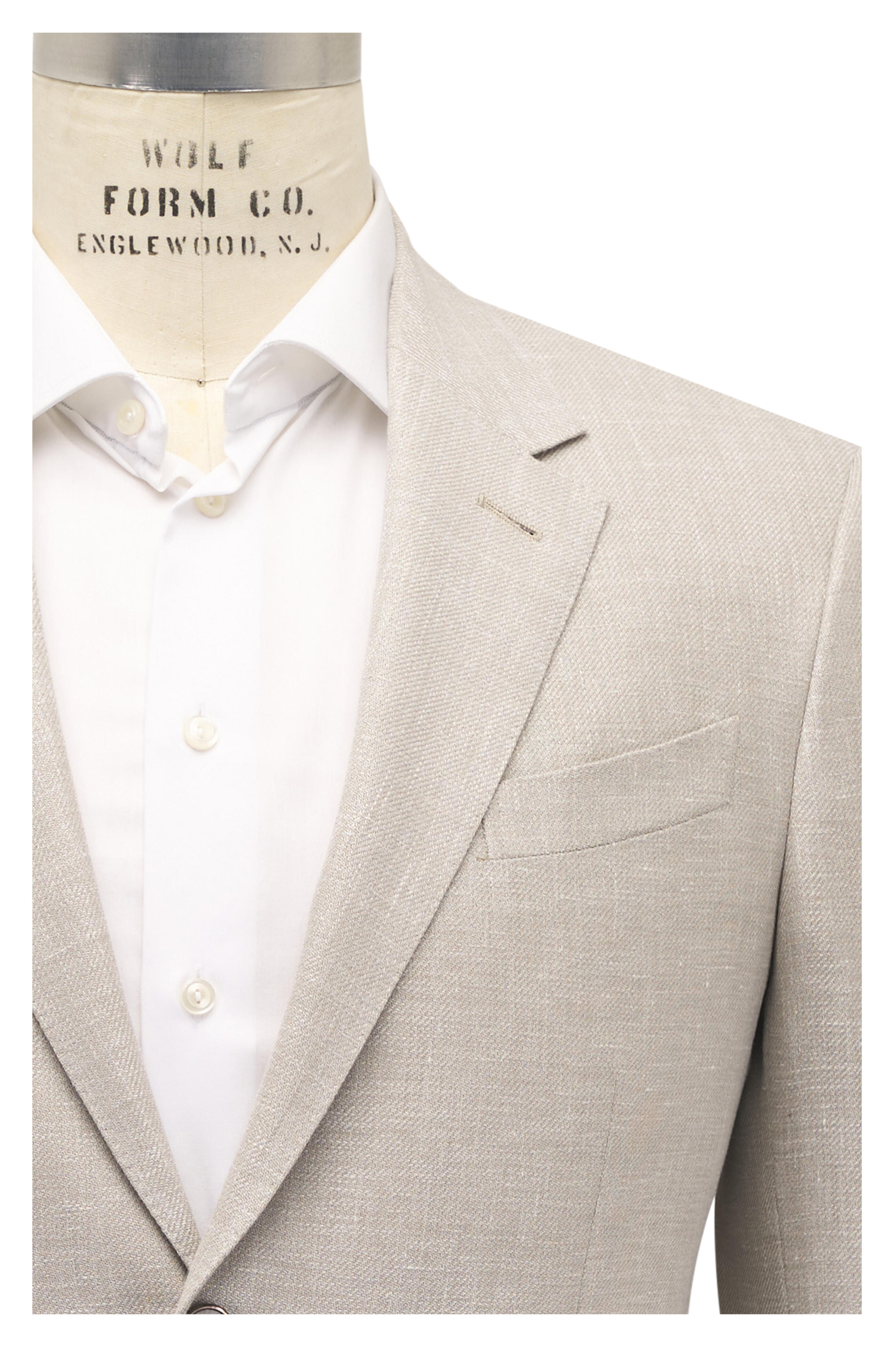 Zegna - Natural Fancy Solid Sportcoat