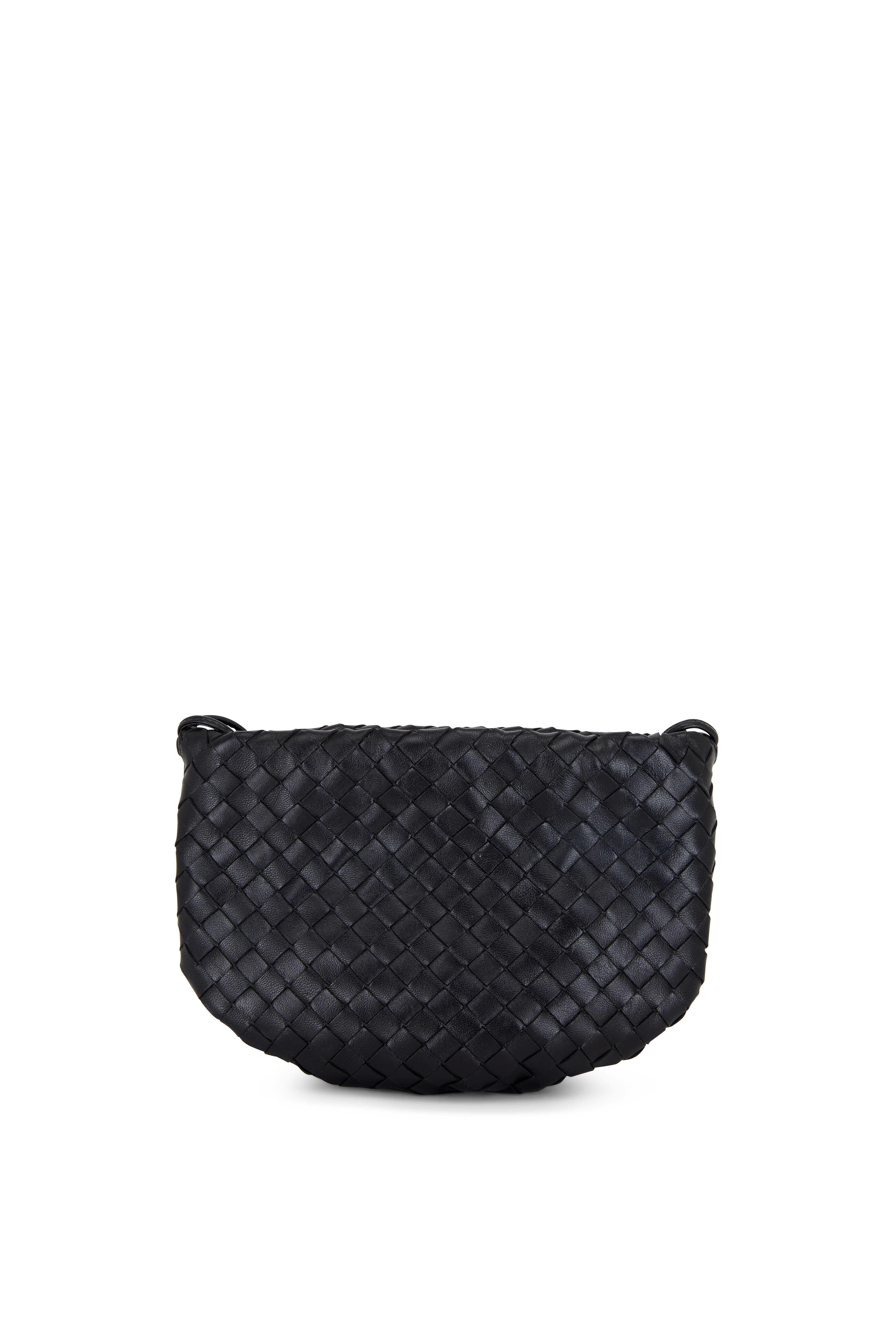 Bottega Veneta - Nodini Black Woven Leather Small Bag