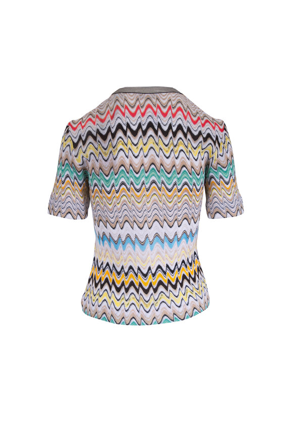 Missoni Multicolor Short Sleeve Cardigan - view 2