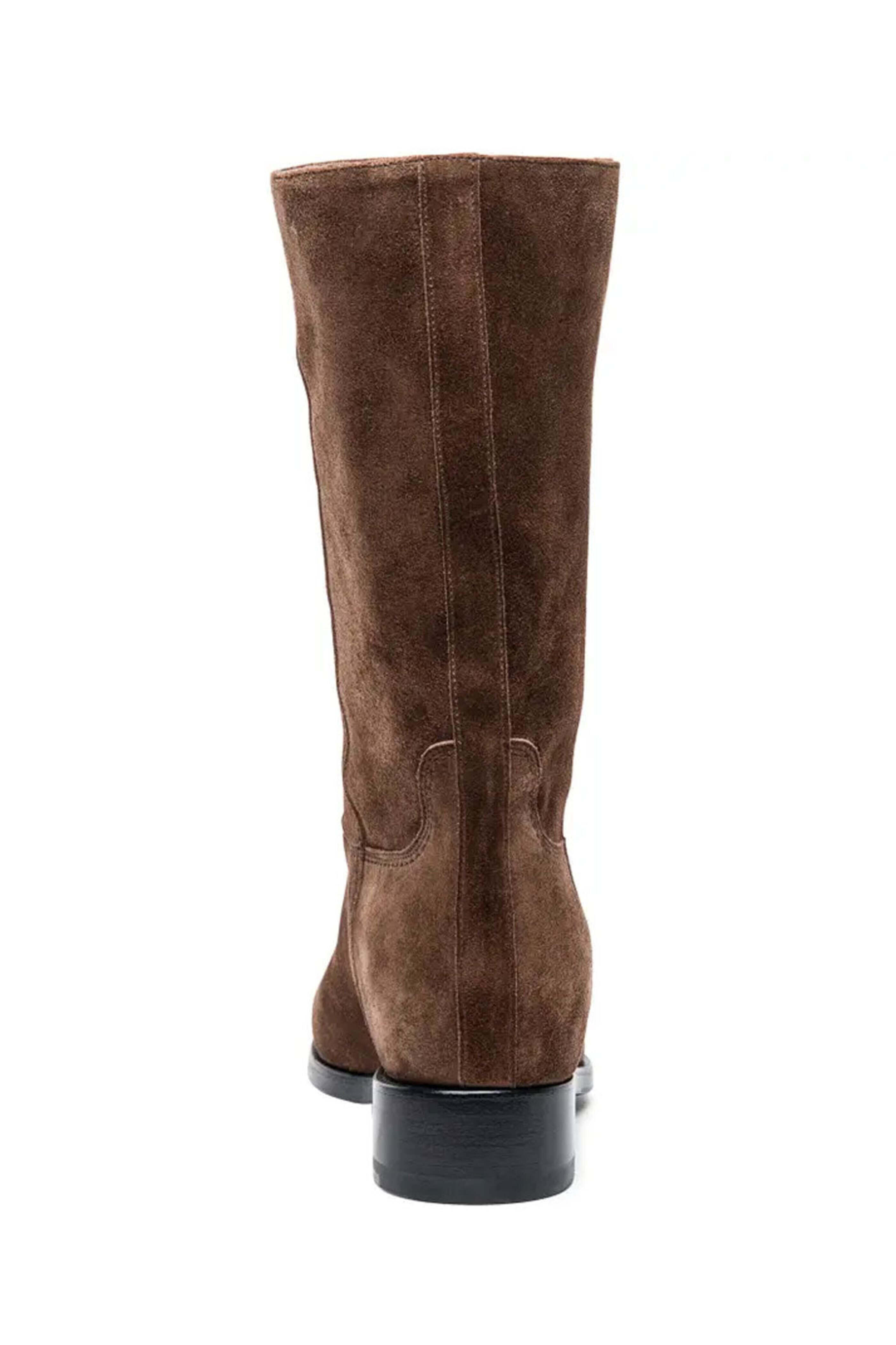 Santoni - Brown Flat Suede Boot