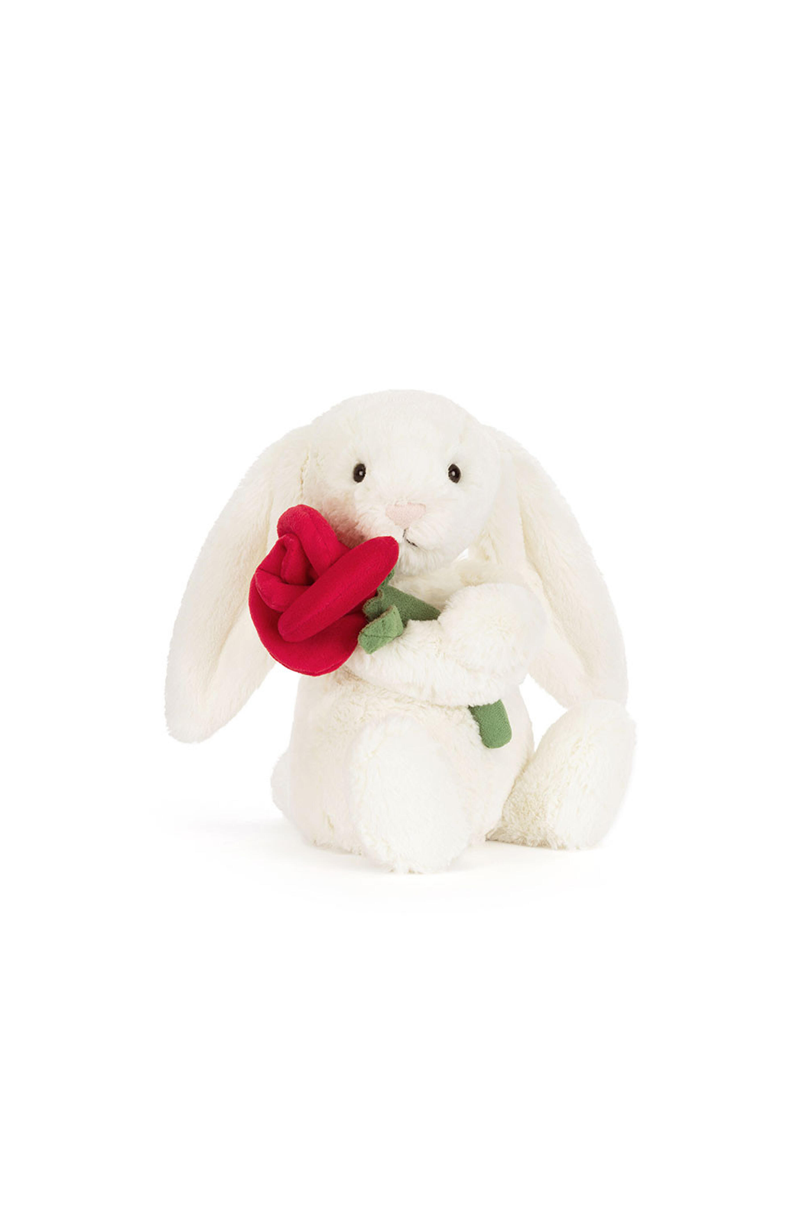 Jellycat - Cream Bunny With Rose