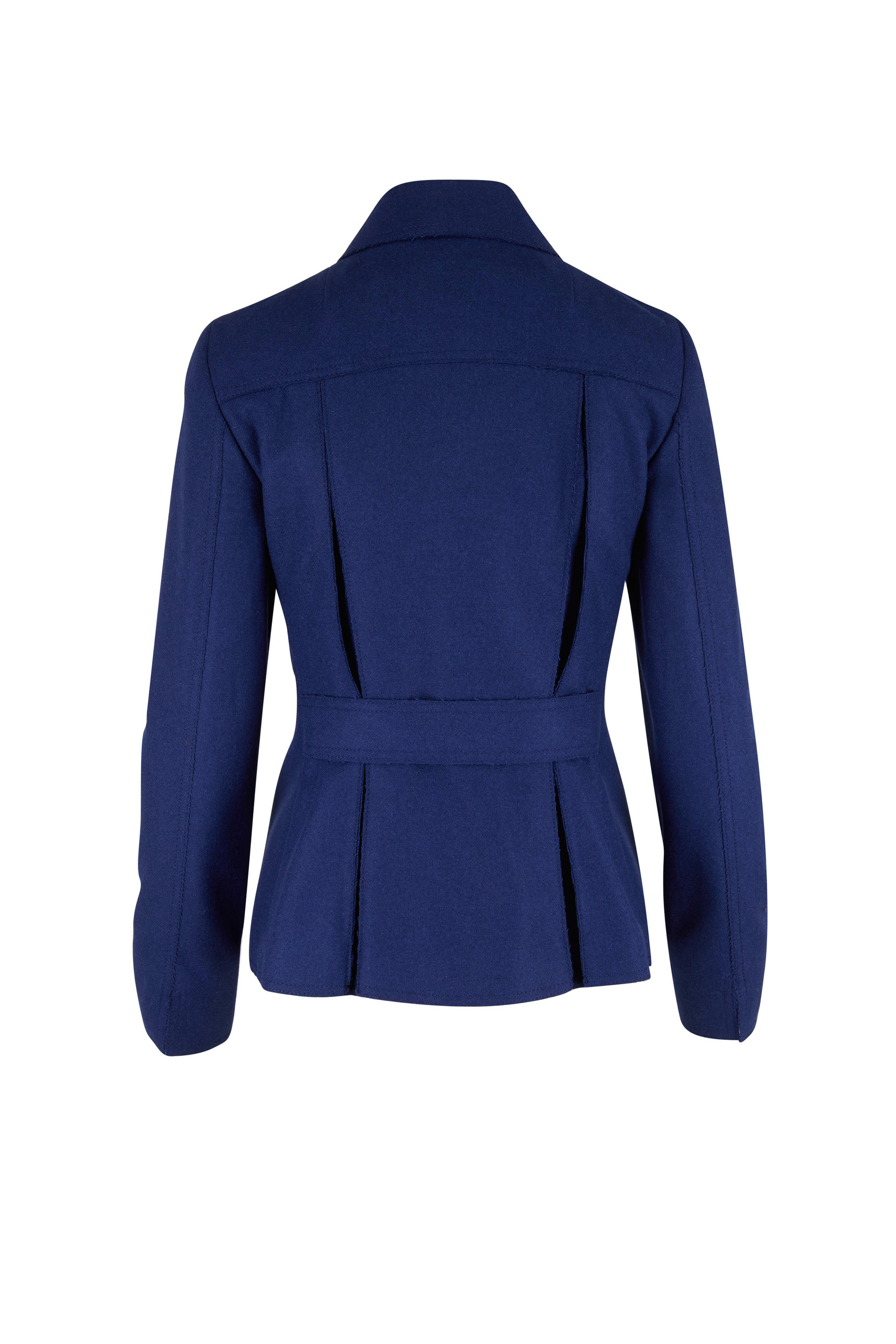 ウールカシミアジャケット　アクリスプント Akris Punto - Navy Wool Jacket | Mitchell Stores