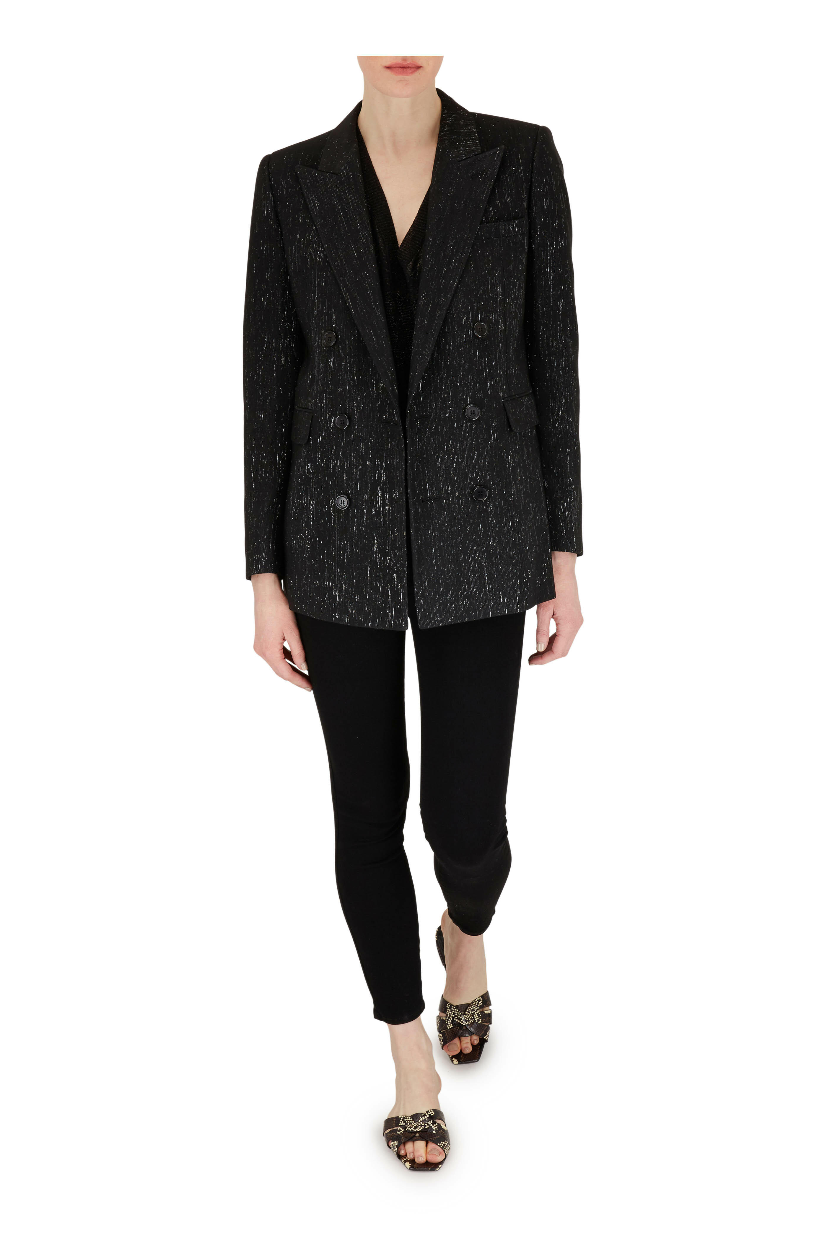 Saint Laurent - Nu Pieds Tribute Brown Snakeskin Flat Sandal