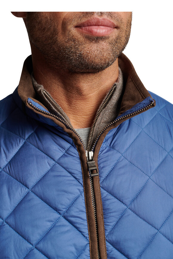 Peter Millar - Blue Essex Quilted Travel Vest 