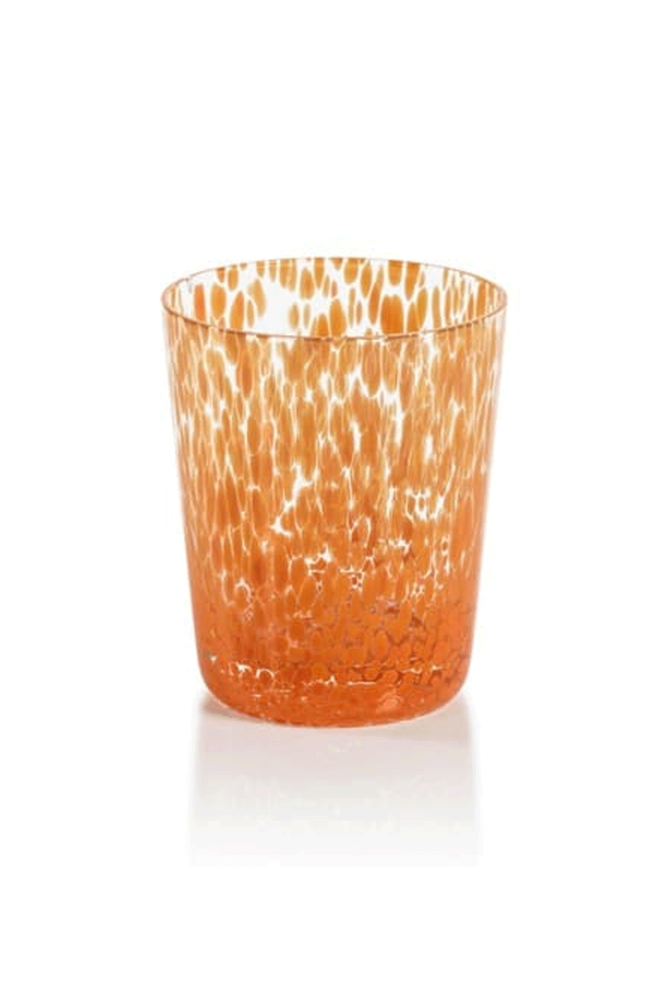 Zodax - Gigi Speckled Glass Tumbler in Orange
