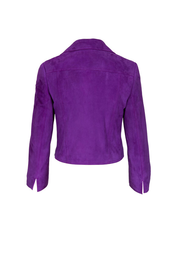Akris Punto - Purple Suede Crop Jacket