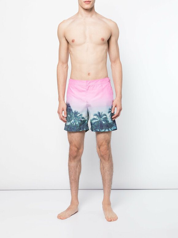 Orlebar Brown - Bulldog Pink Palms Aplenty Swim Trunks