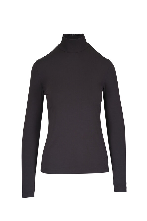 Akris Punto Mocha Jersey Mock Neck Knit Top - view 1