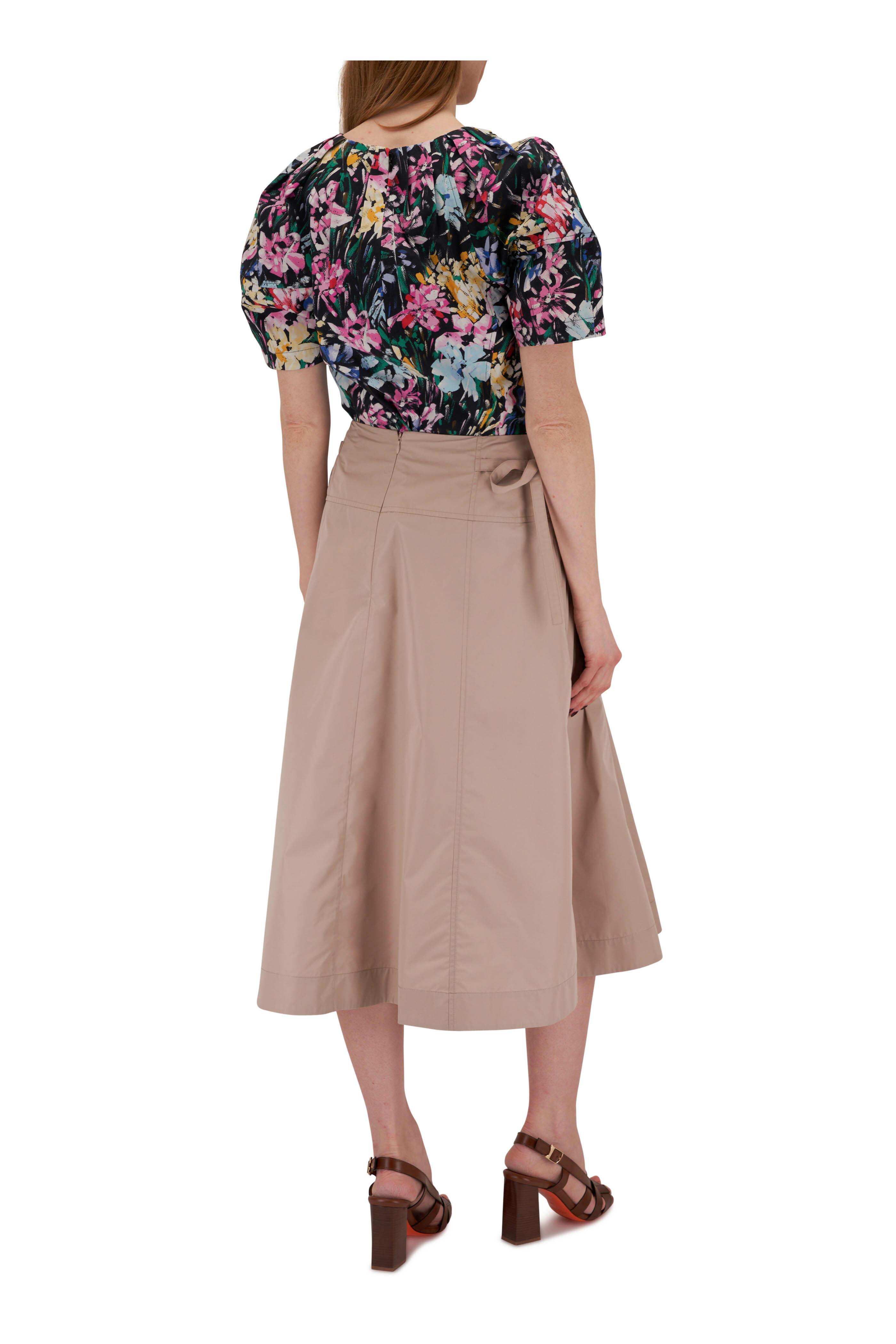 【3.1 Phillip Lim】フィルクーペミディスカート 3.1 Phillip Lim - Khaki Japanese Technical Poplin Midi Skirt
