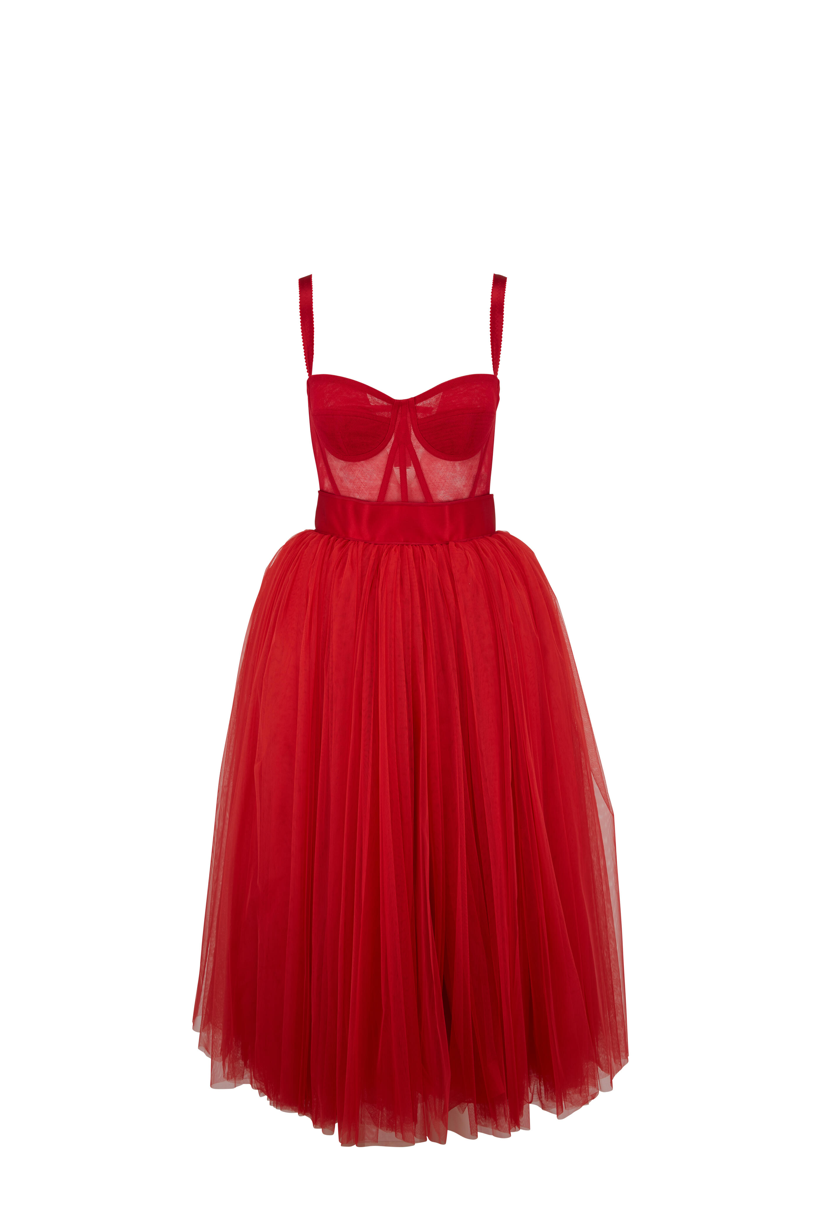 Tom ford red ruched tulle clearance dress