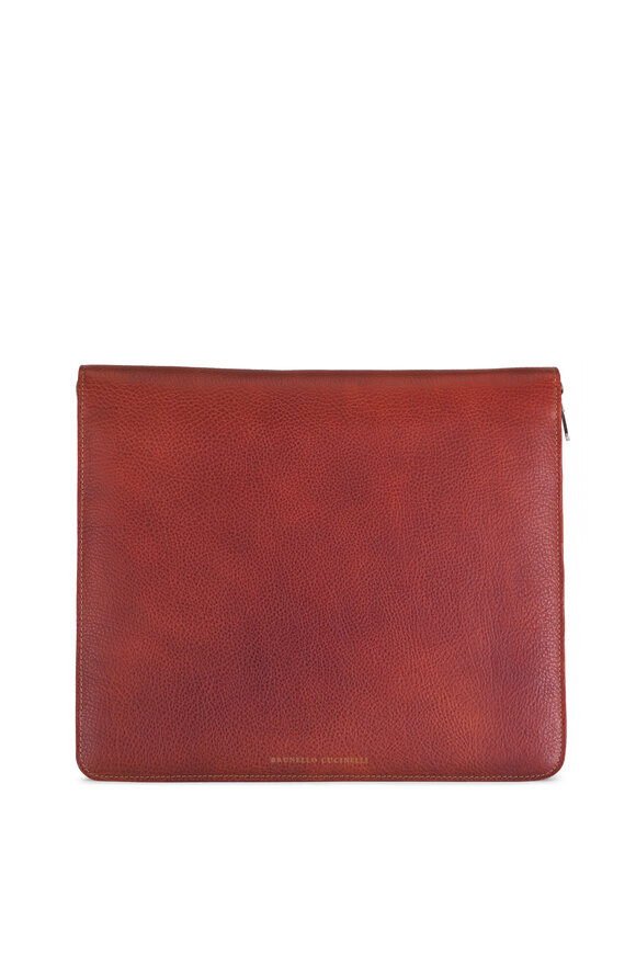 Brunello Cucinelli Copper Leather Portfolio 