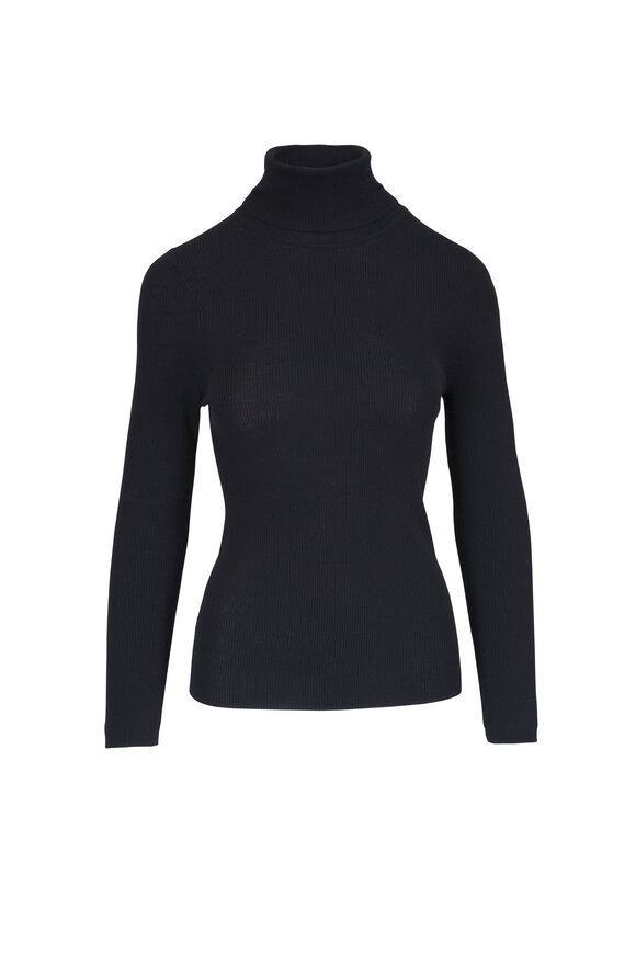 TWP Black Wool Knit Turtleneck