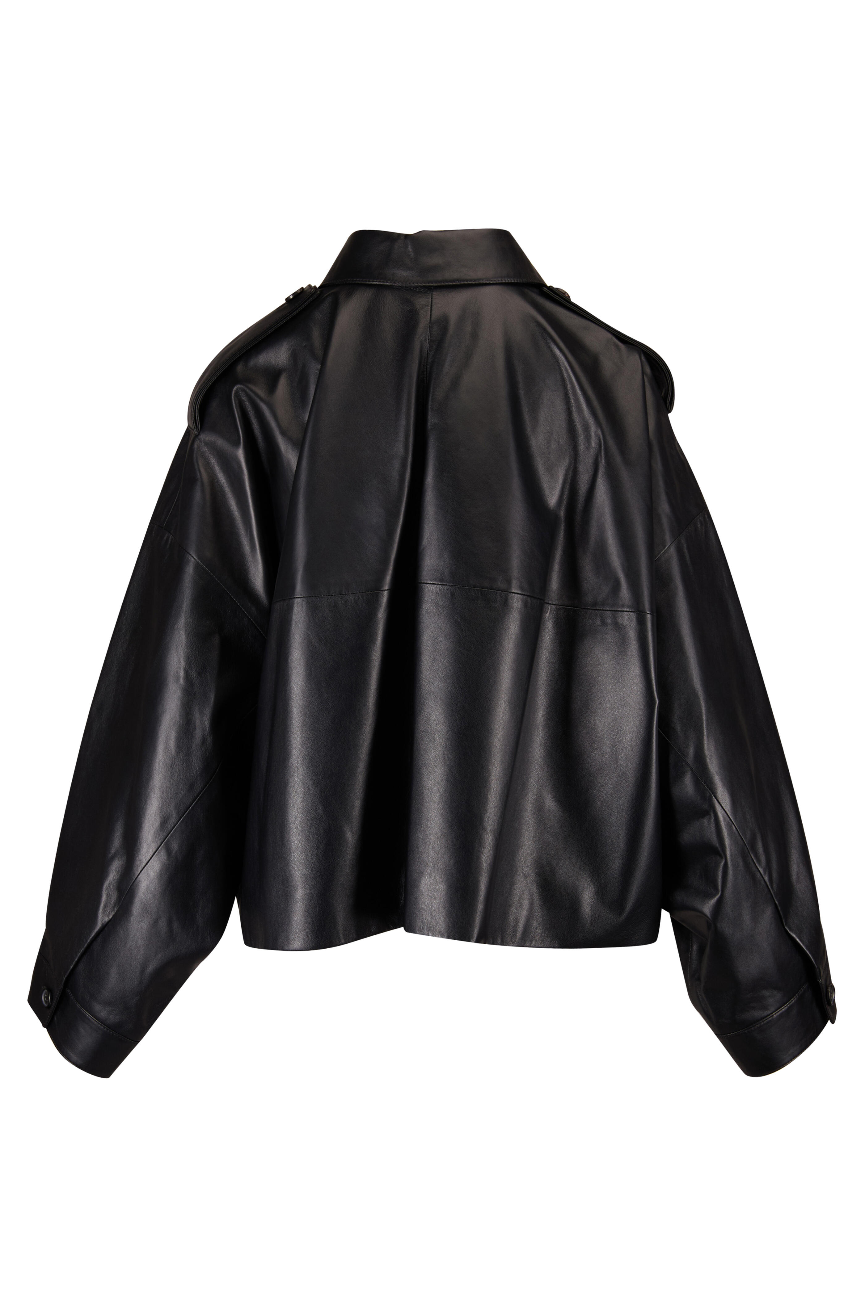 Khaite - Bodine Black Leather Top - view 2
