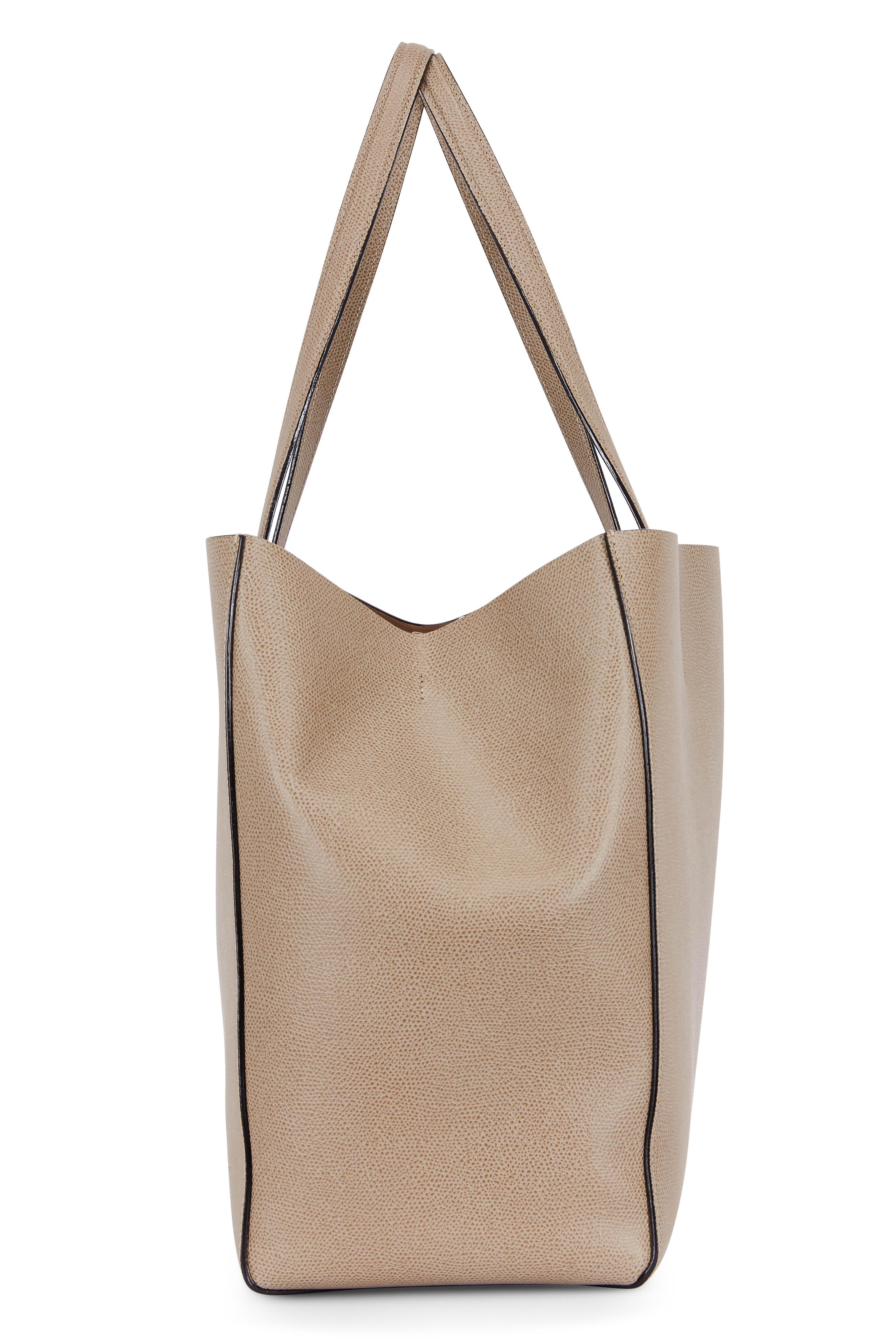 Valextra - Oyster Saffiano Leather "V" Large Tote - view 3