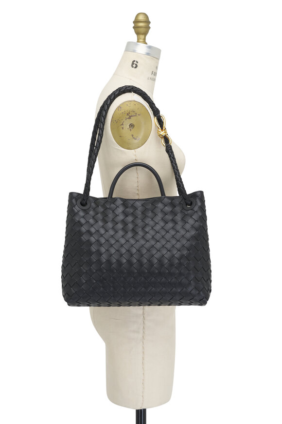 Bottega Veneta - Medium Andiamo Black Intrecciato Leather Bag