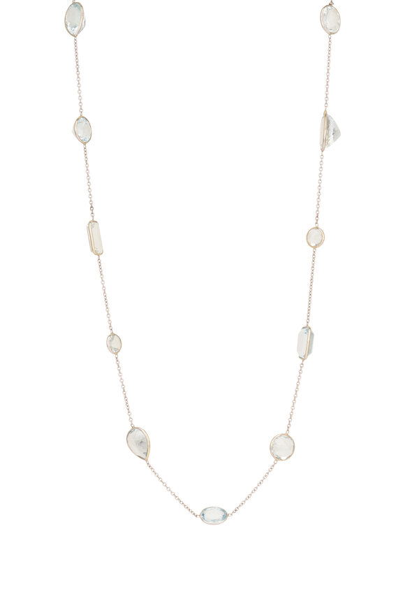 Renee Lewis 18k White Gold Antique Aquamarine Necklace - view 1