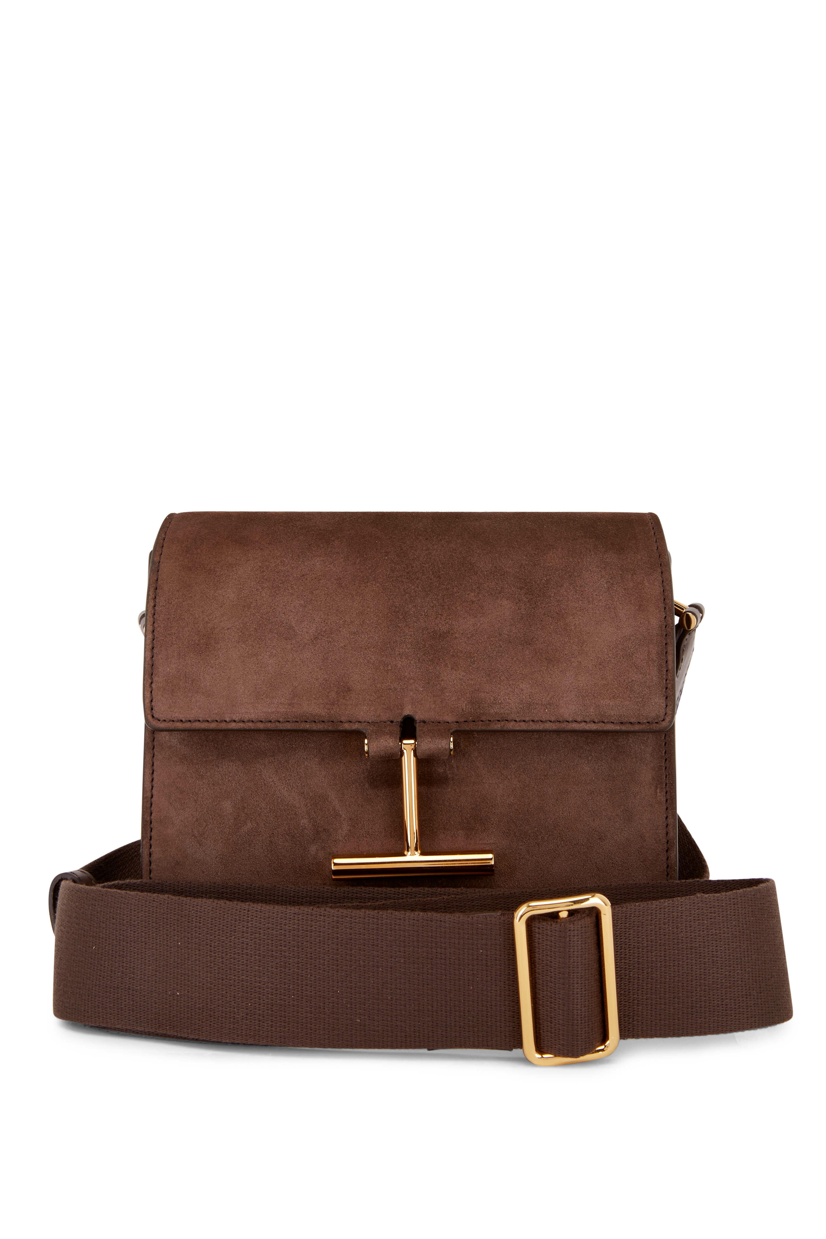 Tom Ford - Tara Chestnut Suede Mini Crossbody | Mitchell Stores
