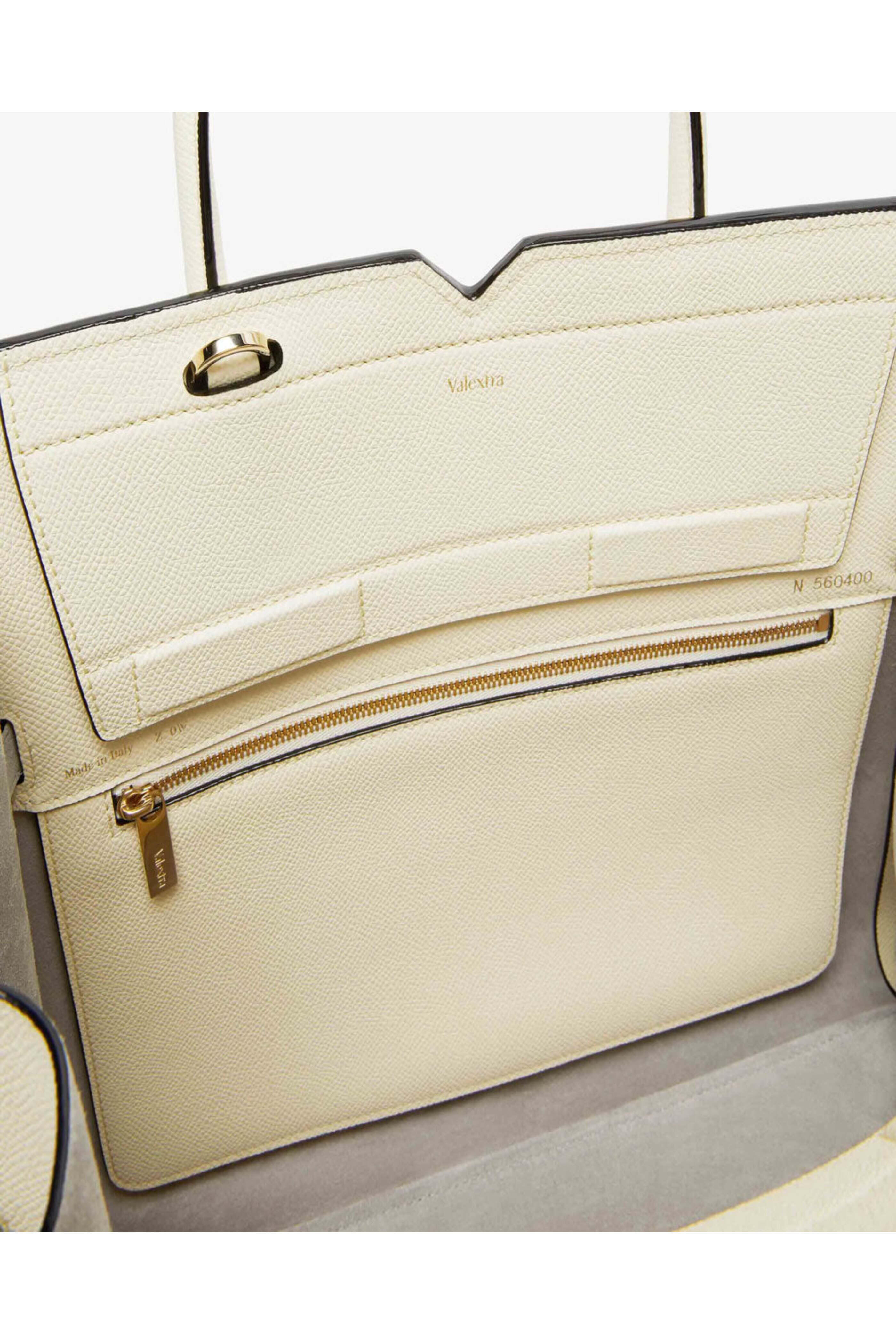 Valextra - Milano Two Handles Medium Bag in Pergamena