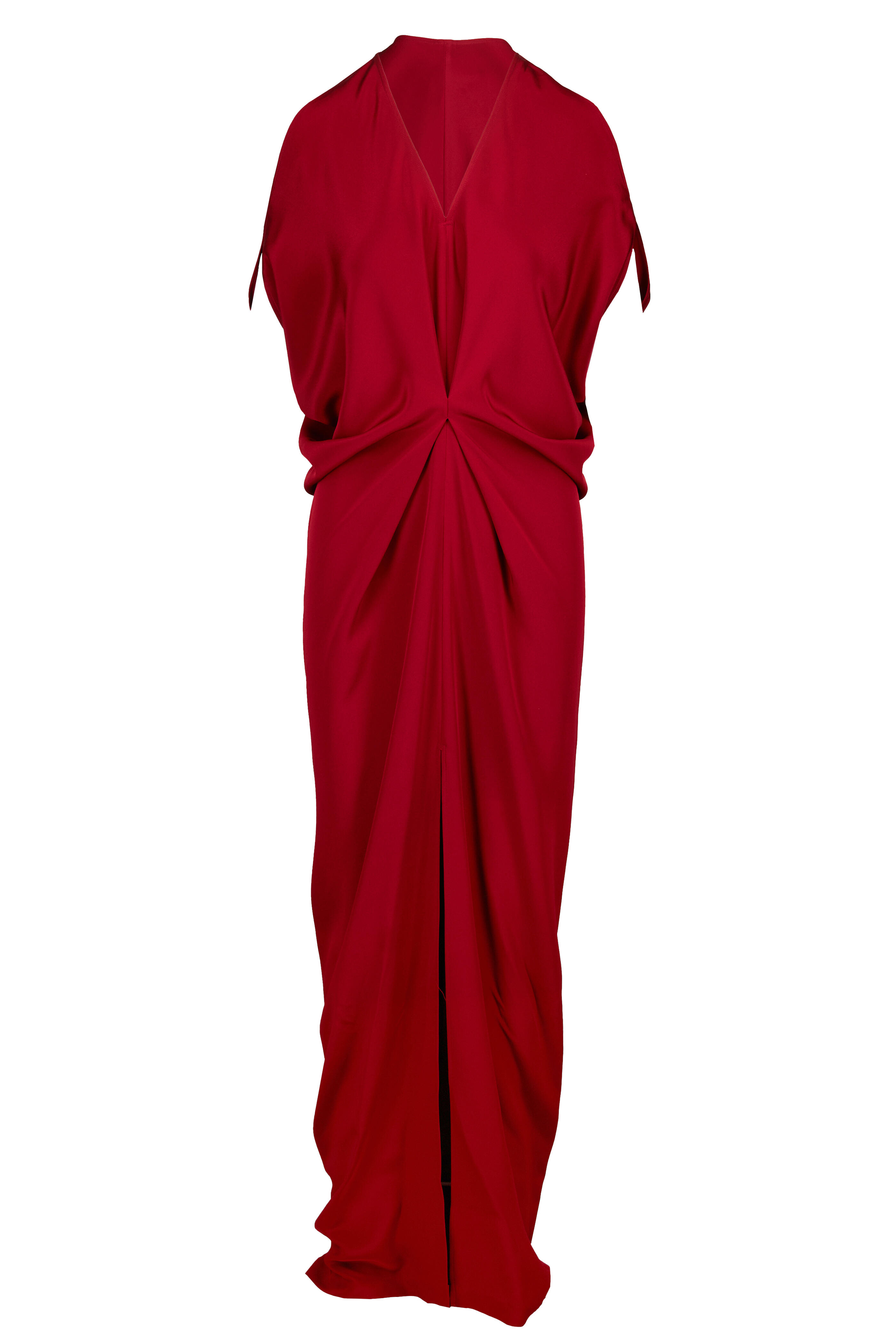 Zero + Maria Cornejo - Miu Burgundy Silk Maxi Dress - view 1