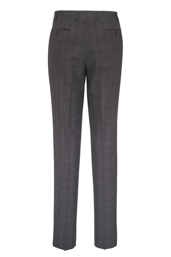 Canali Gray Subtle Plaid Wool Suit - view 5