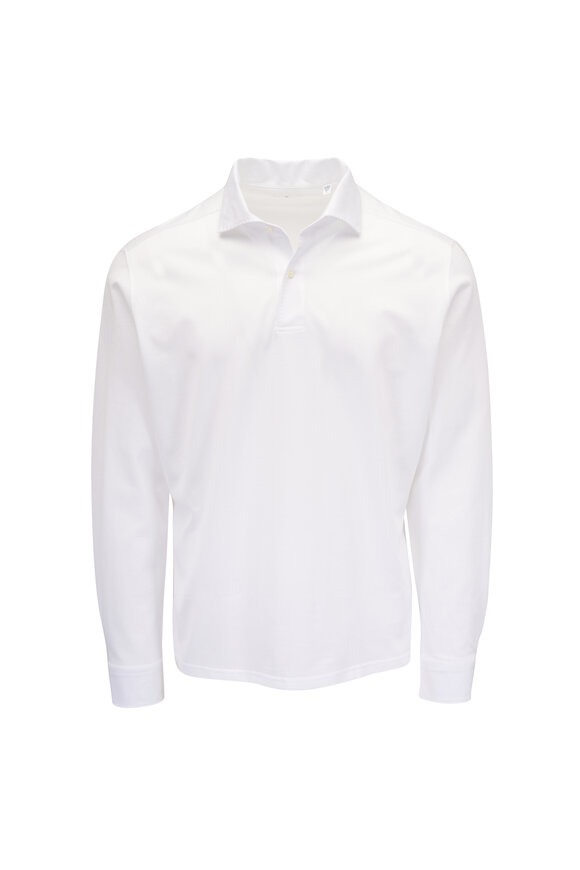 Tom Ford - White Cotton Pique Polo | Mitchell Stores