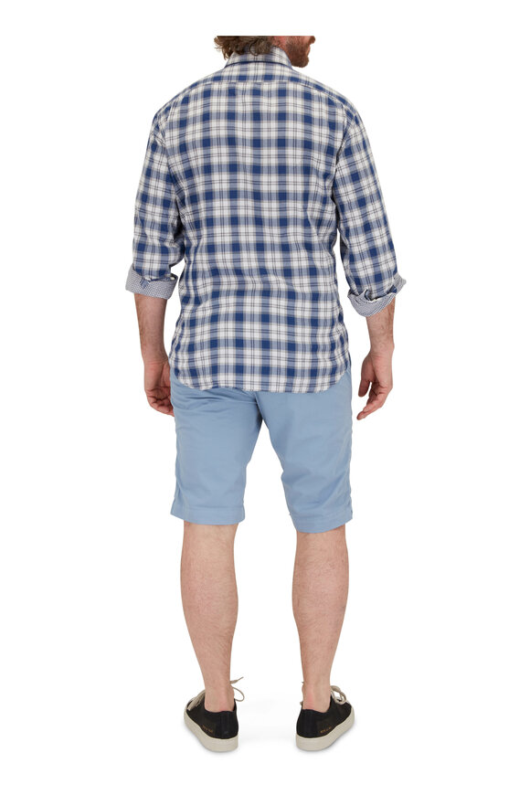 Masons - Sky Blue Cotton Chino Shorts