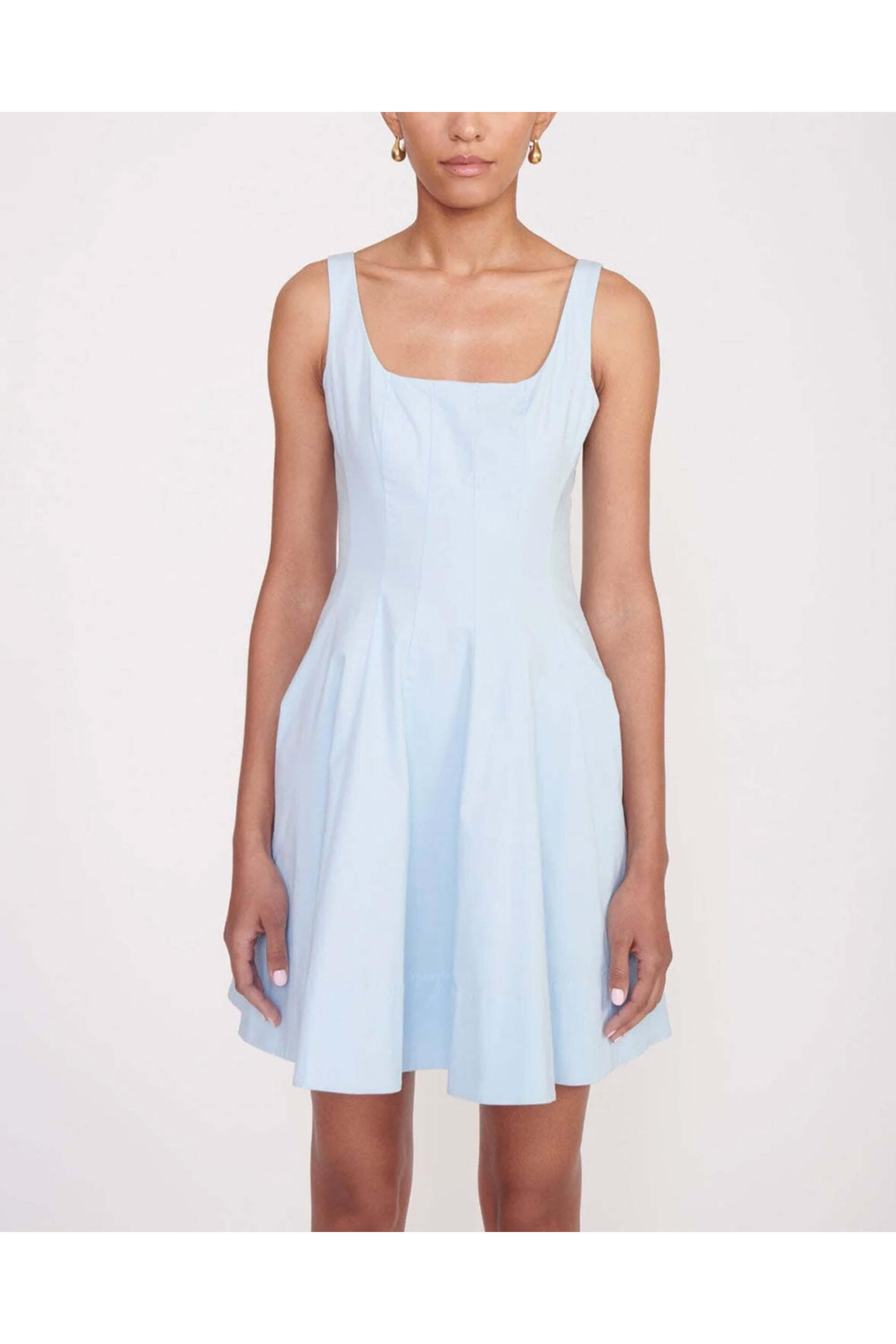 Staud - French Blue Mini Wells Dress