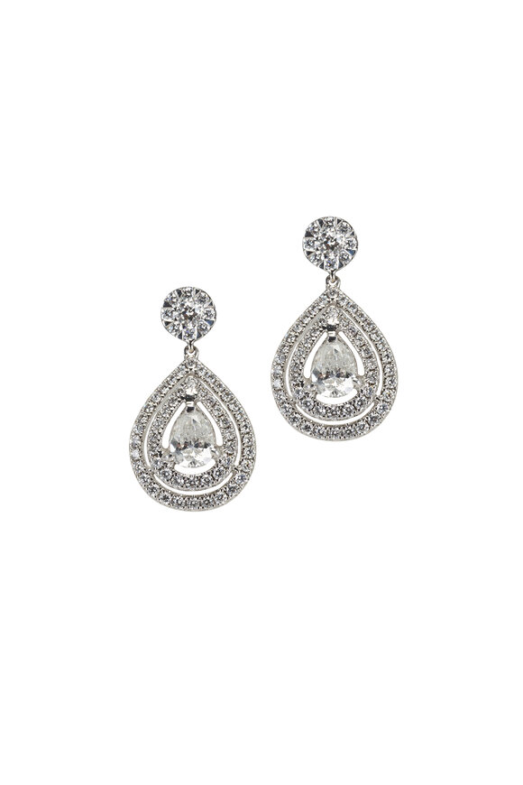 Lowy & Co Pear Shape Diamond Earrings