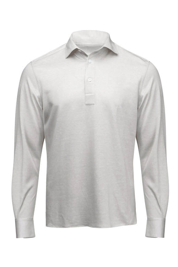 Zegna Silver Beige Polo - view 1