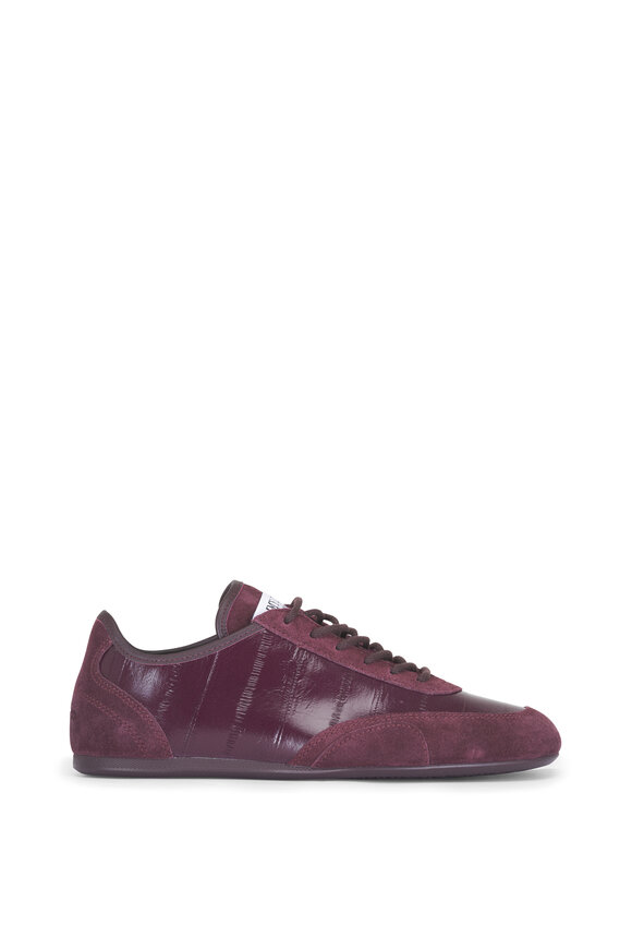 Jimmy Choo Sunny Burgundy Leather & Suede Running Sneaker - view 2