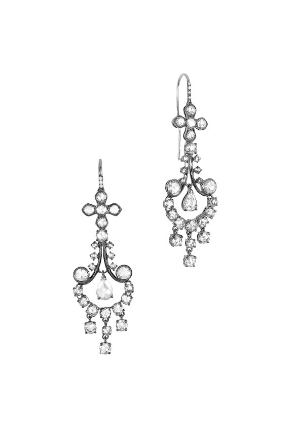 Nam Cho - 18K White Gold Girandole Diamond Earrings