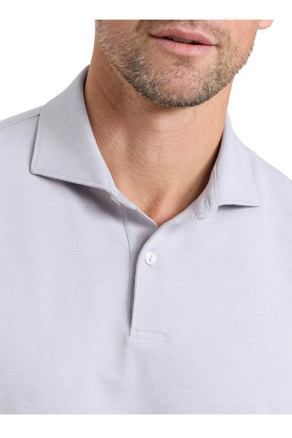 Peter Millar Albatross Gale Gray Piqué Polo - view 5
