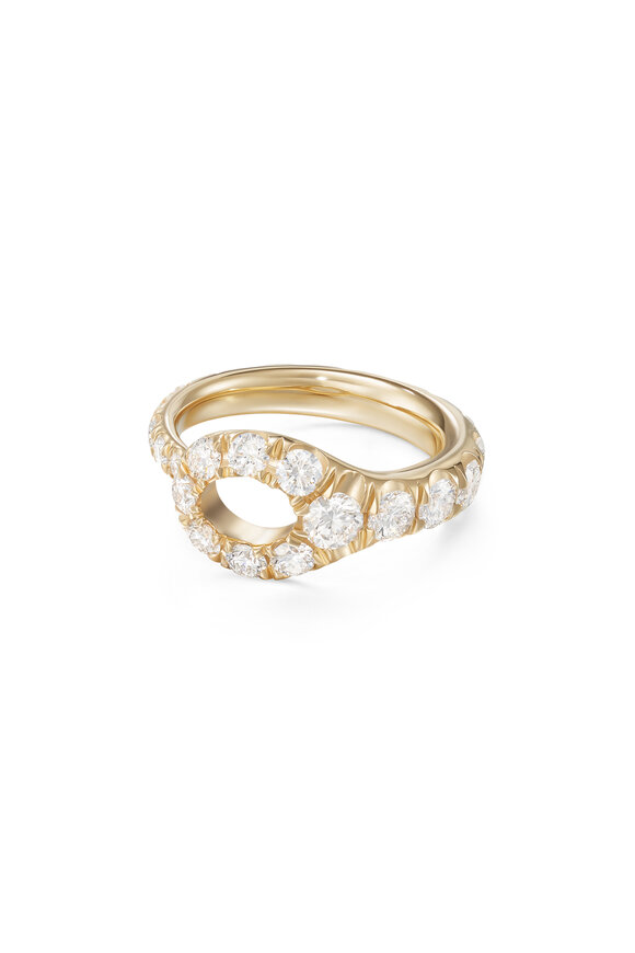 Melissa Kaye Lola Diamond Needle Ring Large - view 1