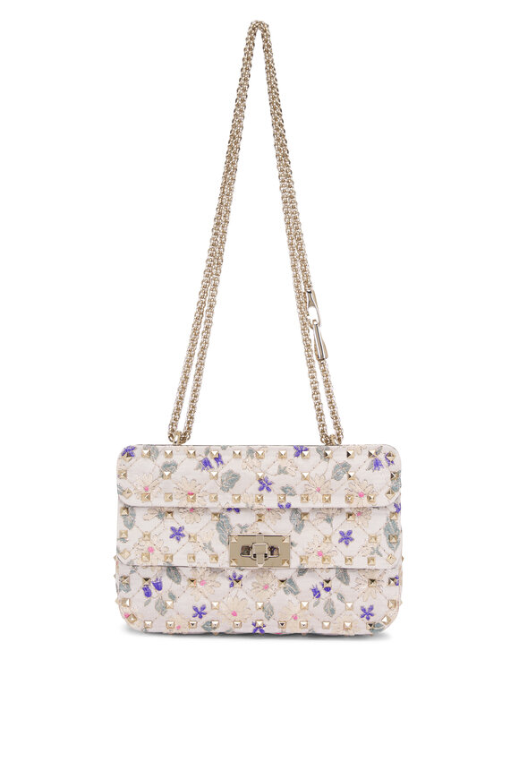 Valentino Garavani - Rockstud Spike Metallic Silver Medium Bag