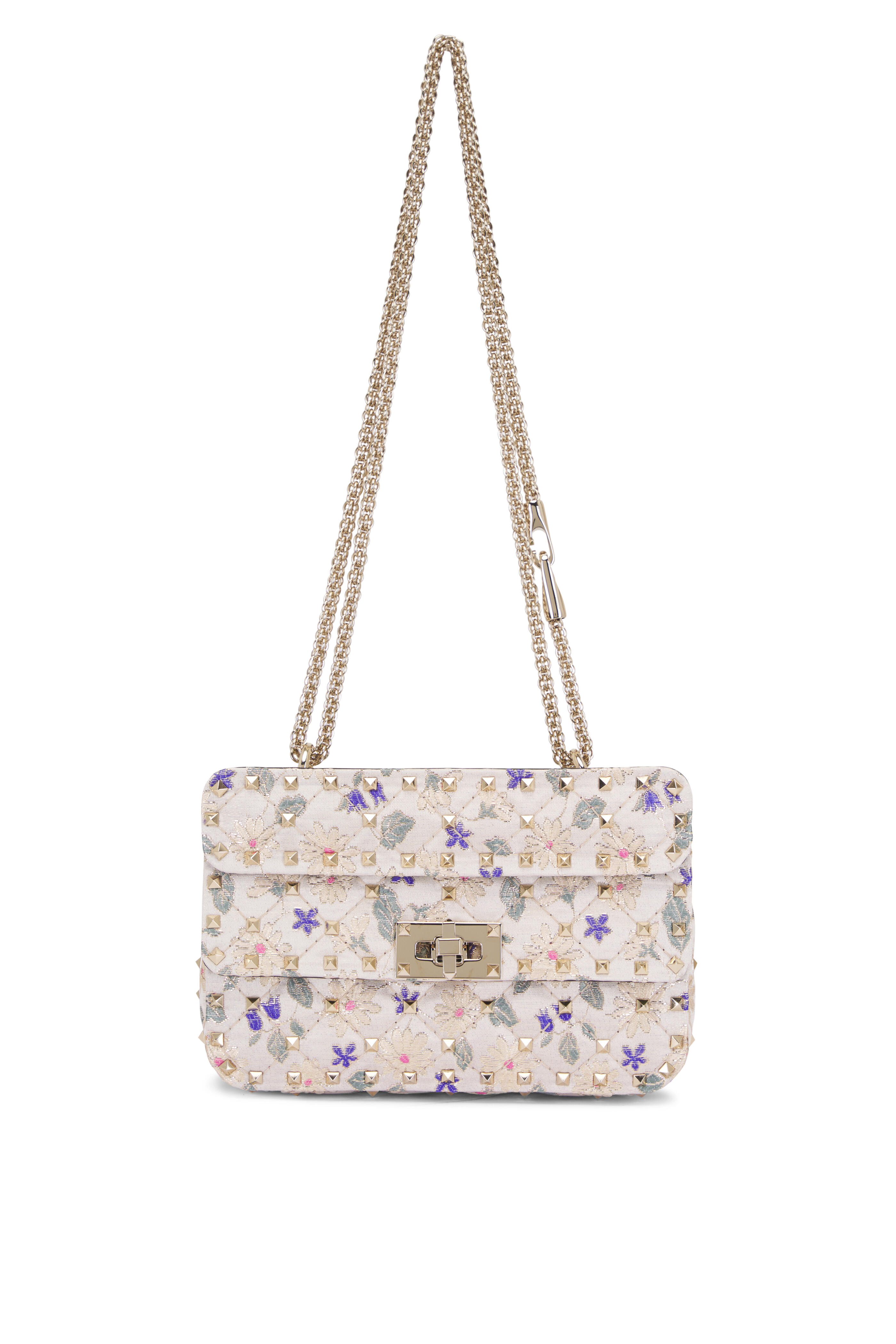 Valentino Garavani - Small Rockstud Spike Pétales d'Amour Chain Bag
