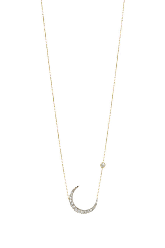 Renee Lewis - Diamond Crescent Moon Necklace