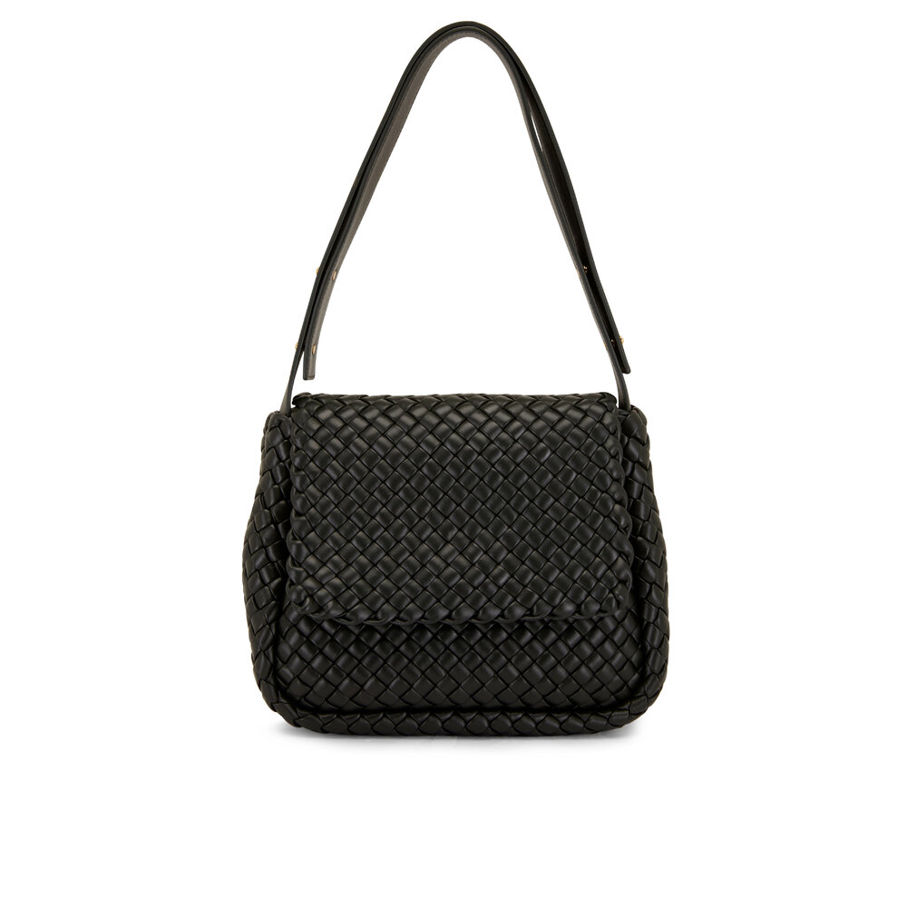 Bottega Veneta - Cobble Dark Green Padded Small Shoulder Bag