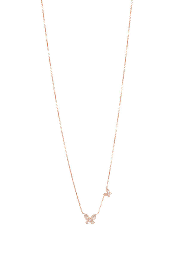 Kai Linz Double Diamond Butterfly Necklace