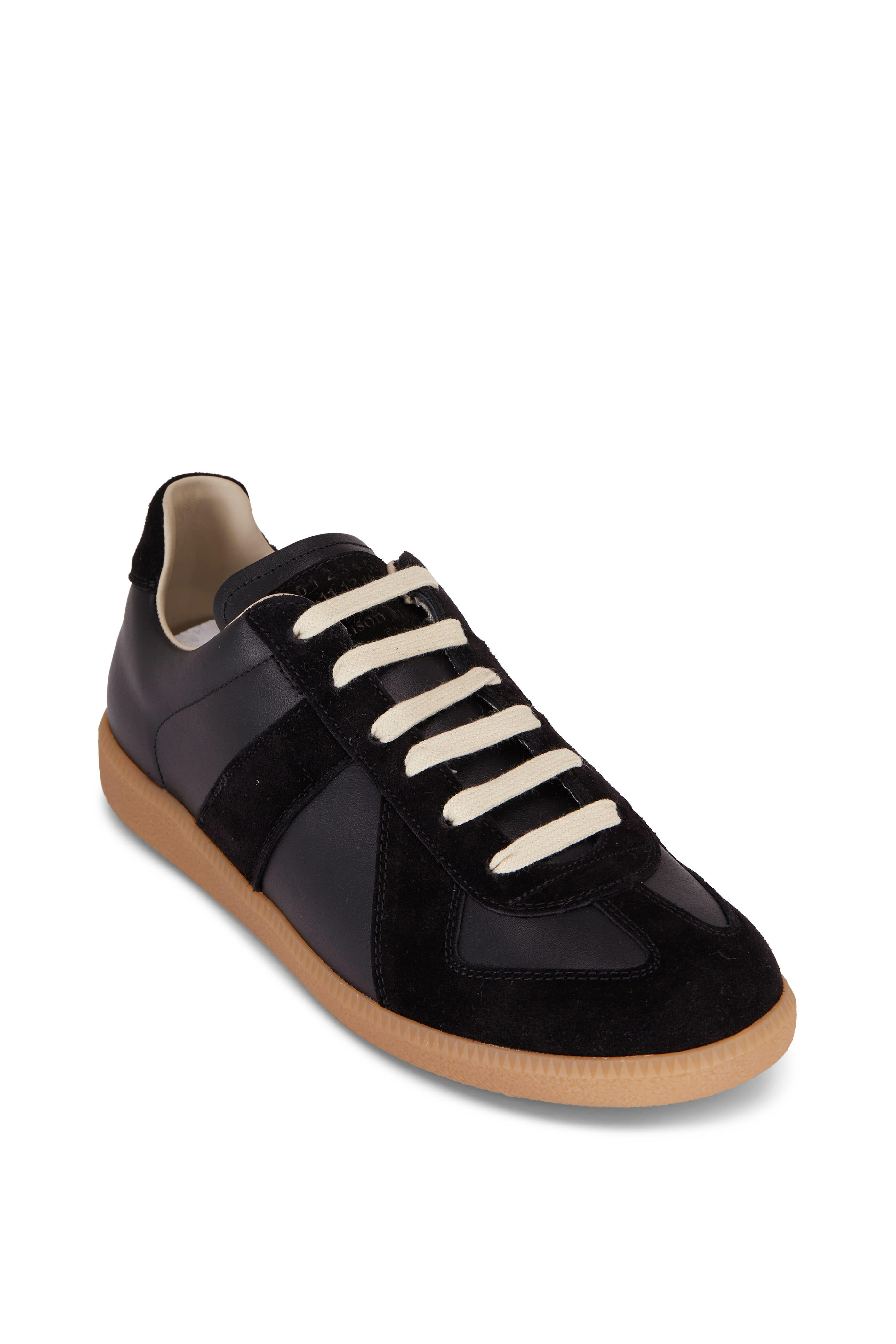 Maison Margiela - Replica Black Leather & Suede Sneaker