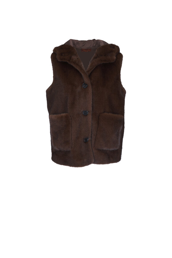 Viktoria Stass Brown Vegan Fur Vest