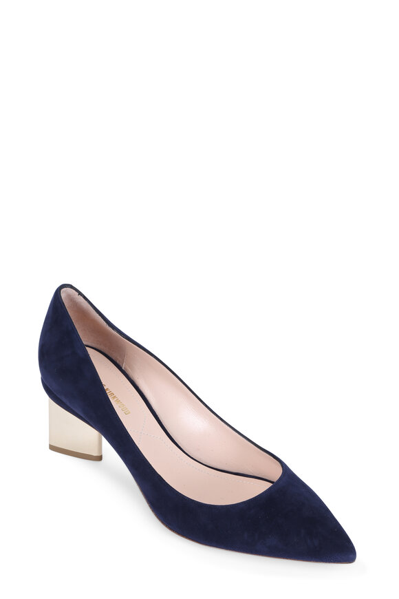 Nicholas Kirkwood Prism Dark Navy Suede Pump, 55mm - view 1