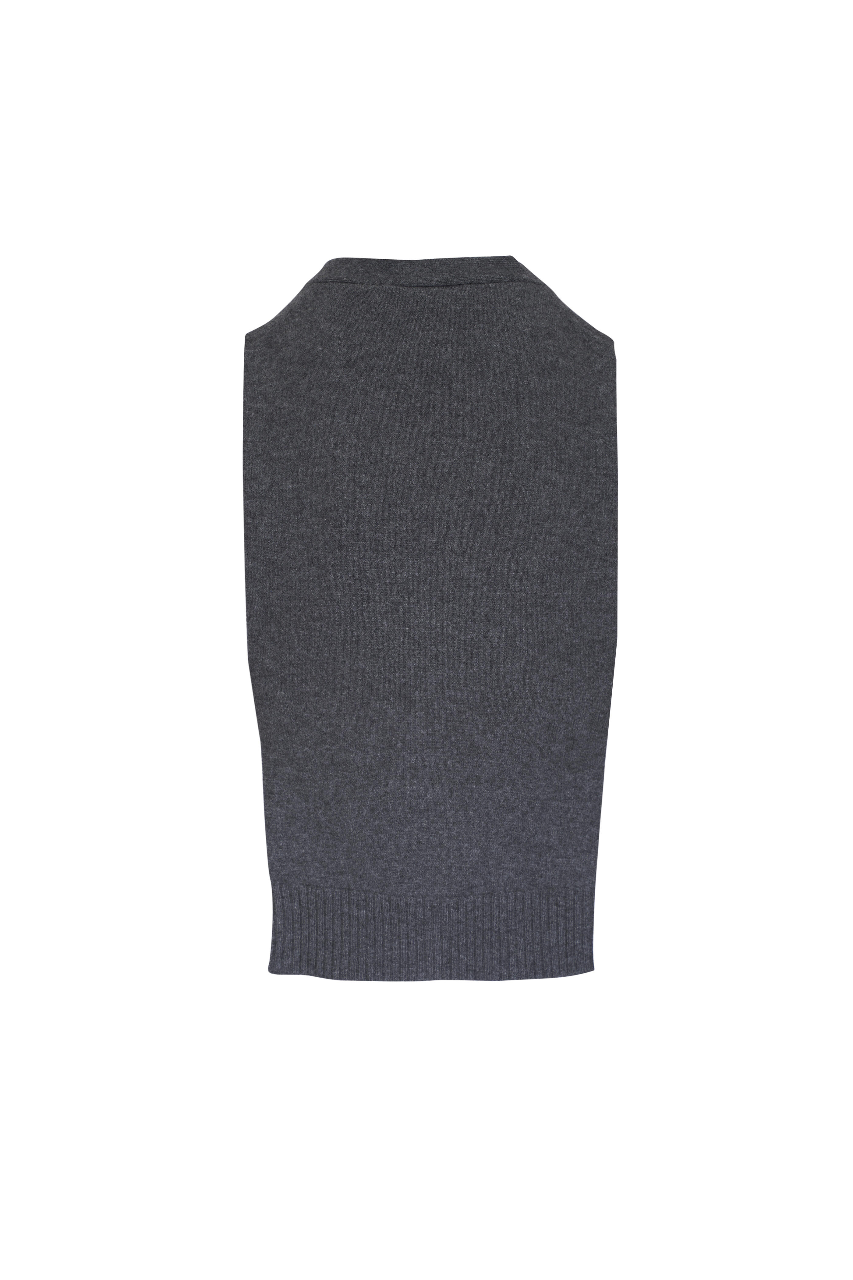 Miu Miu - Slate Gray Cashmere Cardigan Vest