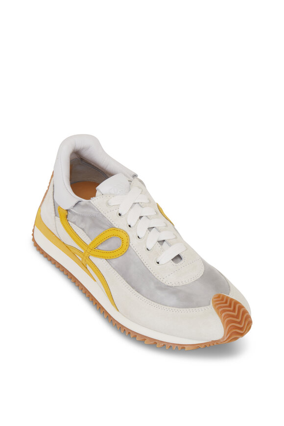 Loewe - Flow Runner Silver, White & Yellow Sneaker