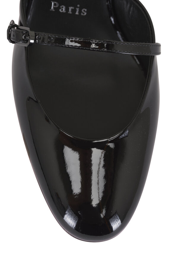 Christian Louboutin O Jane Black Patent Leather Pump, 55mm - view 5