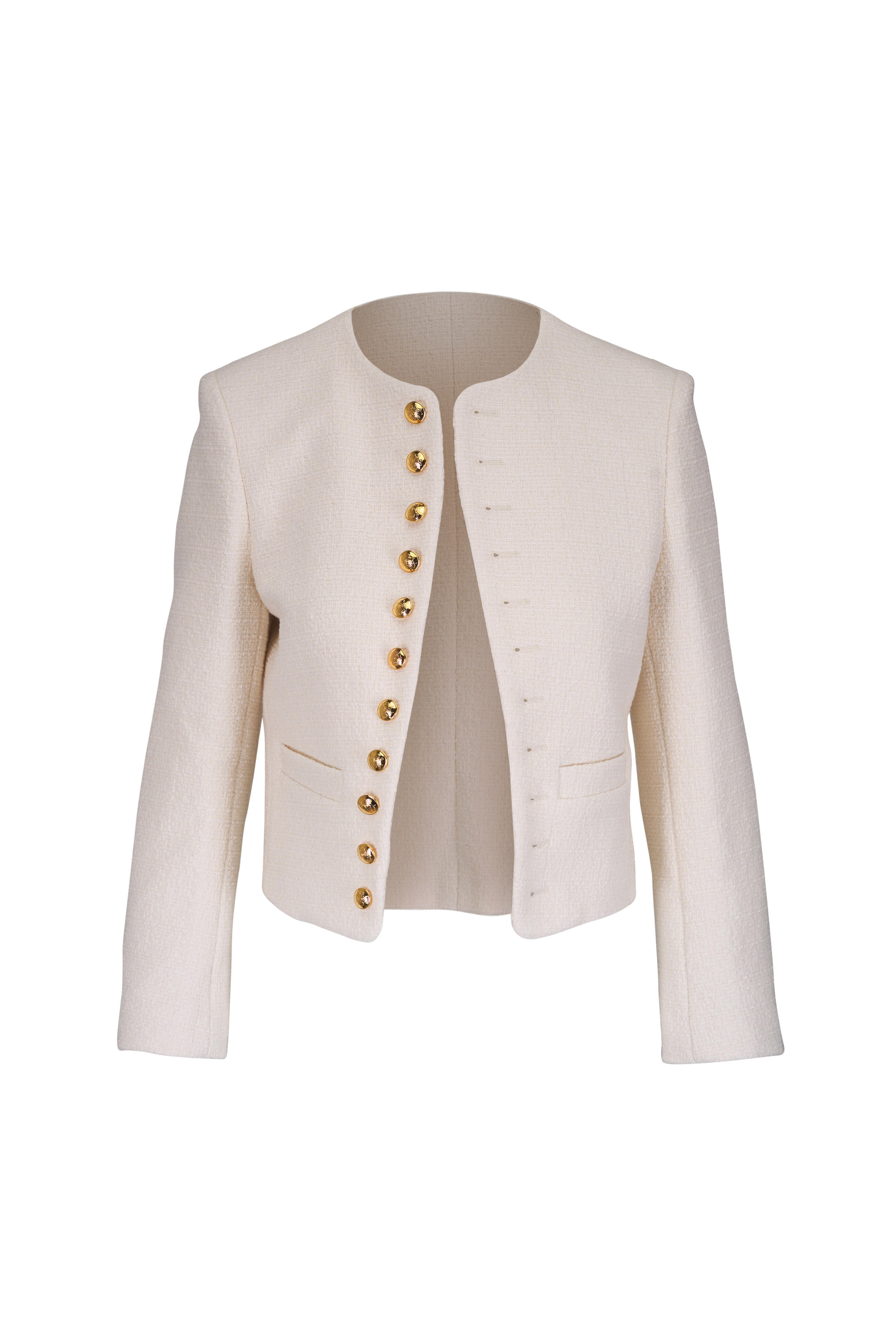 Nili Lotan - Patti Ivory Tweed Bouclé Short Jacket