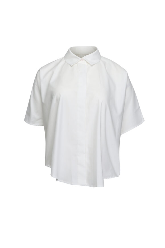 Zero + Maria Cornejo Circle Chalk Cotton Broadcloth Shirt