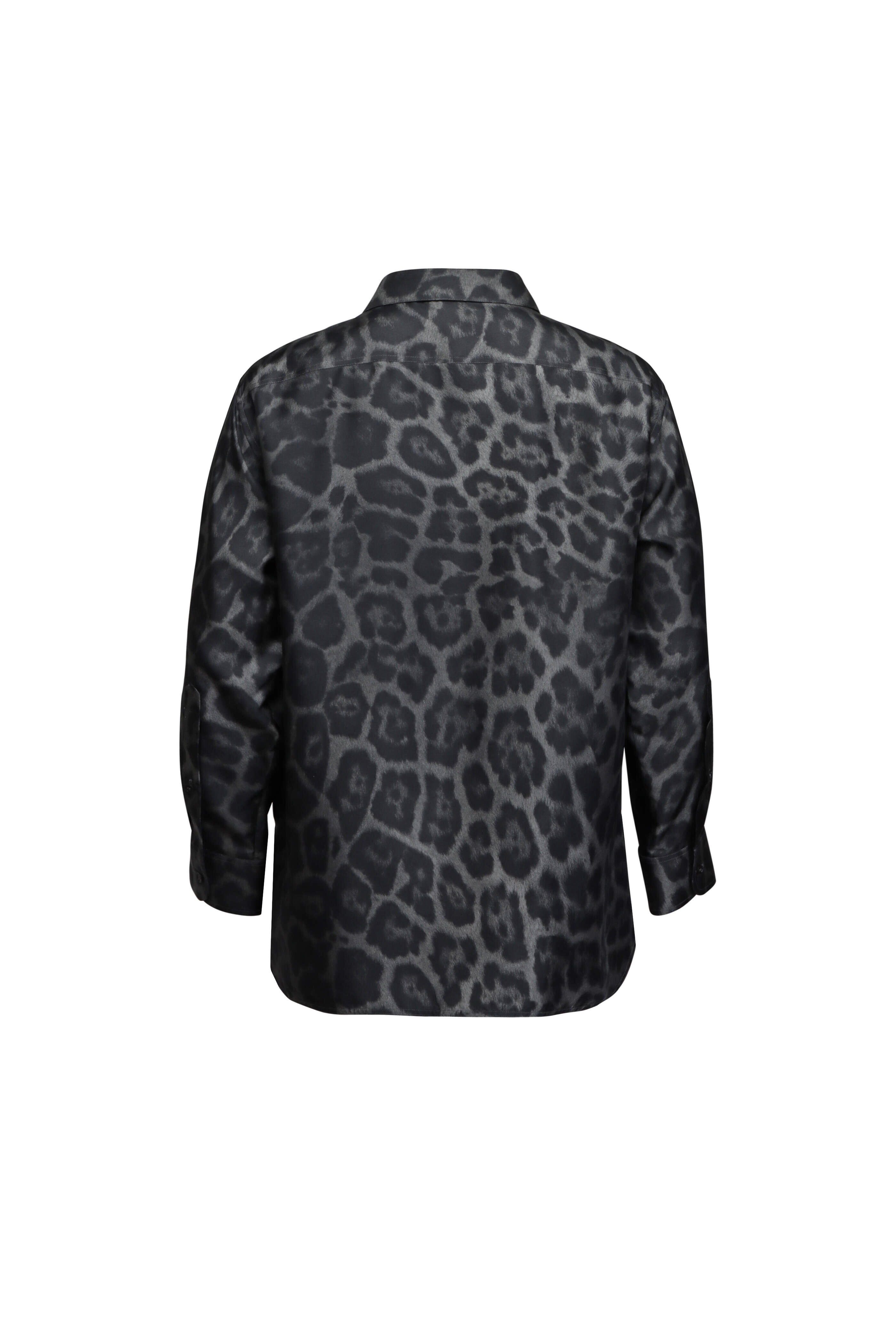 Stella McCartney - Gray Animal Print Oversized Button Up Shirt