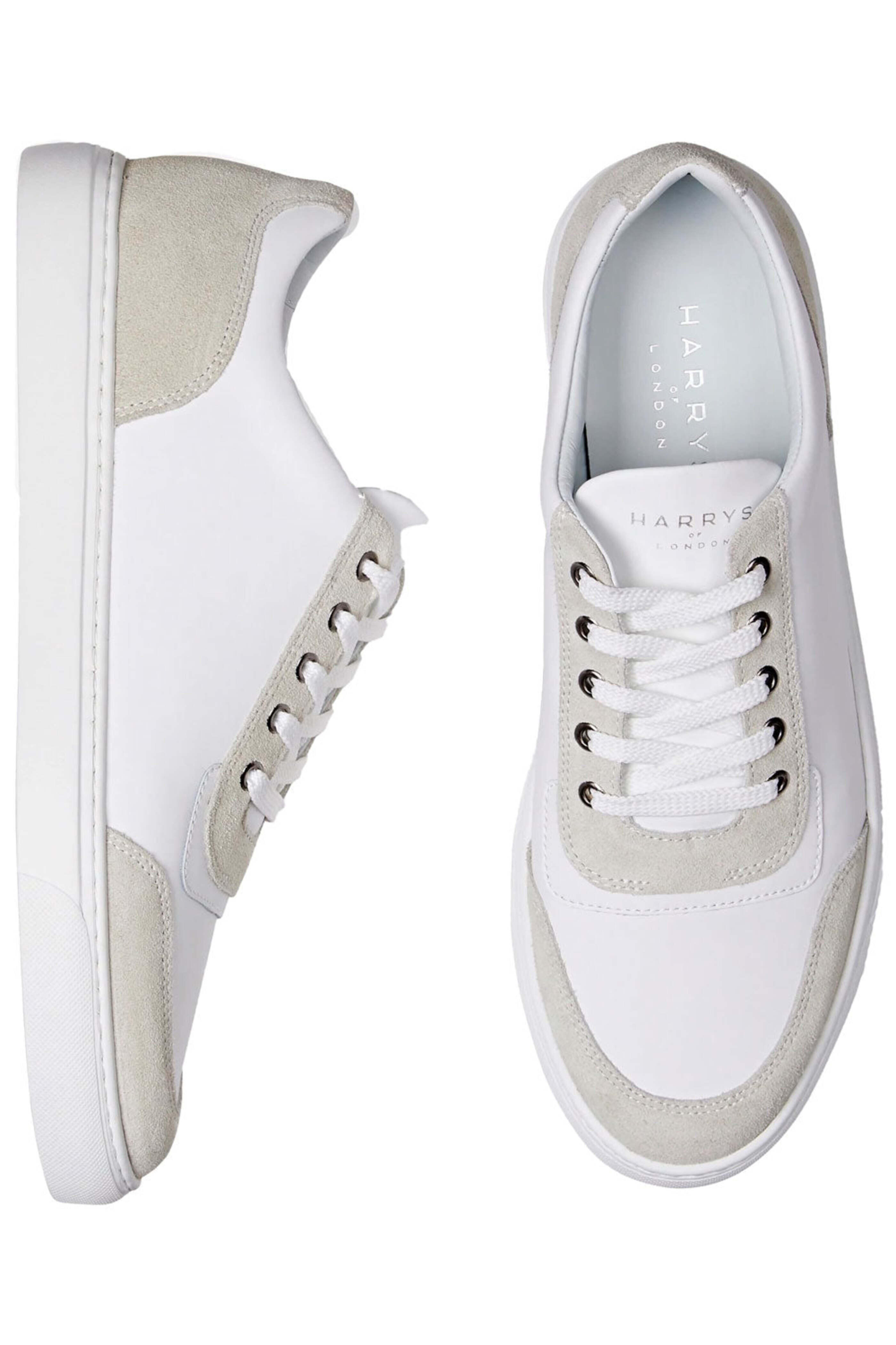Harrys of London - Nimble Tech Sneaker in White and Grey